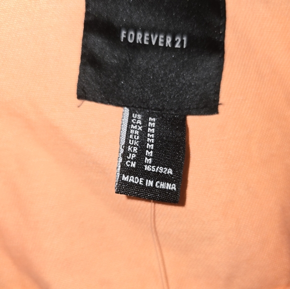 Bright Peach Orange RIPPED & DISTRESSED vibrant colorful Denim jeans jacket - Picture 4 of 8